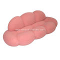 New design injection mold foam pink petal sofa